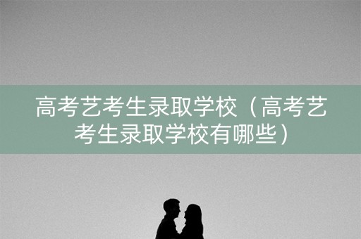高考艺考生录取学校（高考艺考生录取学校有哪些）