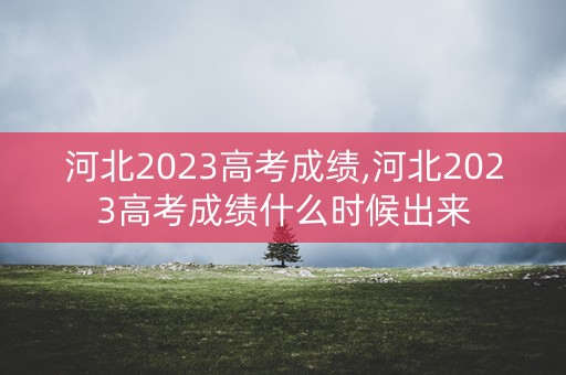 河北2023高考成绩,河北2023高考成绩什么时候出来