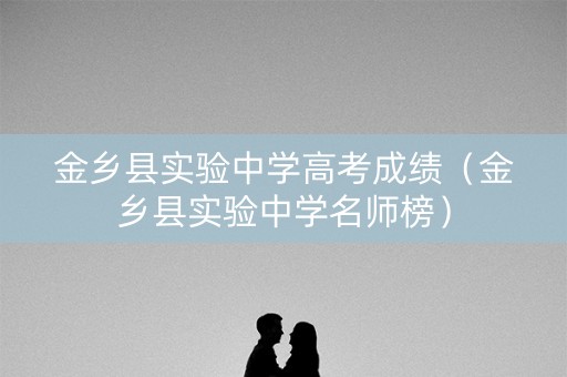 金乡县实验中学高考成绩（金乡县实验中学名师榜）