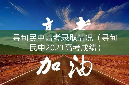 寻甸民中高考录取情况（寻甸民中2021高考成绩）