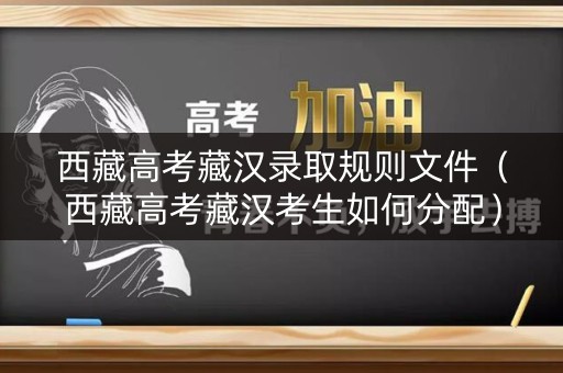 西藏高考藏汉录取规则文件（西藏高考藏汉考生如何分配）