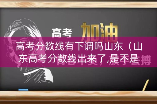 高考分数线有下调吗山东（山东高考分数线出来了,是不是低了点?）