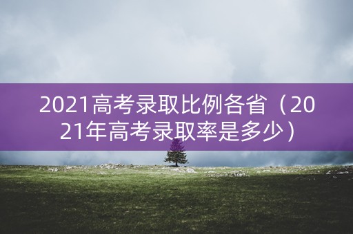 2021高考录取比例各省（2021年高考录取率是多少）