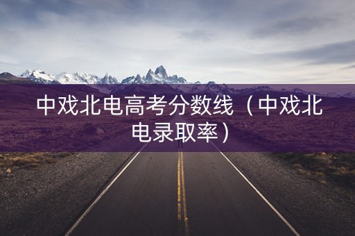 中戏北电高考分数线（中戏北电录取率）