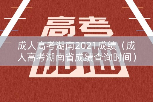 成人高考湖南2021成绩（成人高考湖南省成绩查询时间）