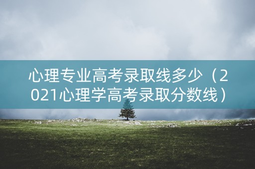 心理专业高考录取线多少（2021心理学高考录取分数线）
