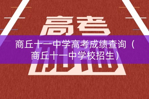 商丘十一中学高考成绩查询（商丘十一中学校招生）