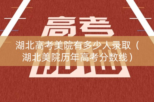 湖北高考美院有多少人录取（湖北美院历年高考分数线）