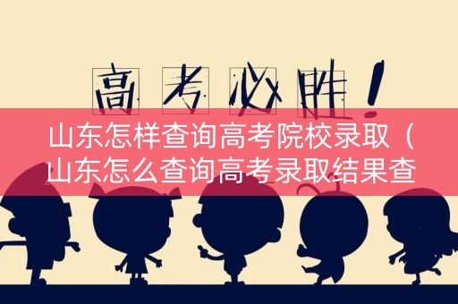 山东怎样查询高考院校录取（山东怎么查询高考录取结果查询）