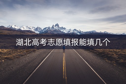 湖北高考志愿填报能填几个 湖北高考志愿填报能填几个
