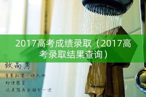 2017高考成绩录取（2017高考录取结果查询）