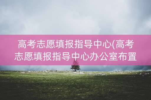 高考志愿填报指导中心(高考志愿填报指导中心办公室布置)
