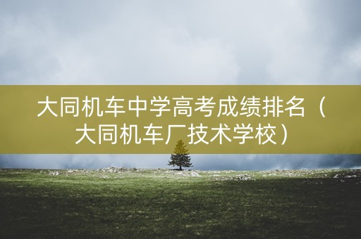 大同机车中学高考成绩排名（大同机车厂技术学校）