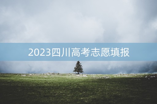 2023四川高考志愿填报