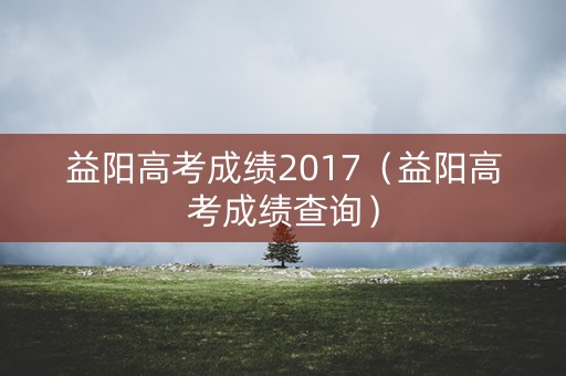 益阳高考成绩2017（益阳高考成绩查询）