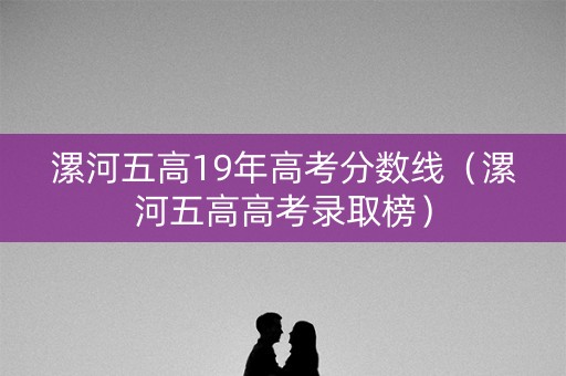 漯河五高19年高考分数线（漯河五高高考录取榜）