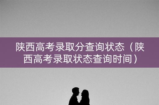 陕西高考录取分查询状态（陕西高考录取状态查询时间）