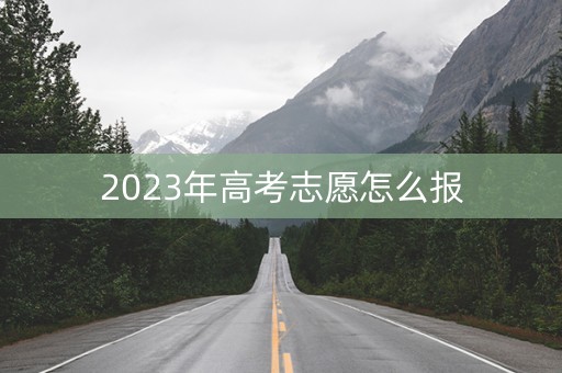 2023年高考志愿怎么报