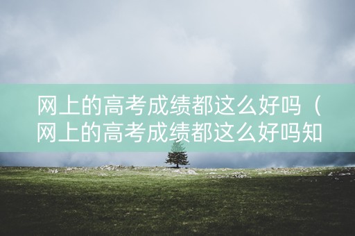 网上的高考成绩都这么好吗（网上的高考成绩都这么好吗知乎）