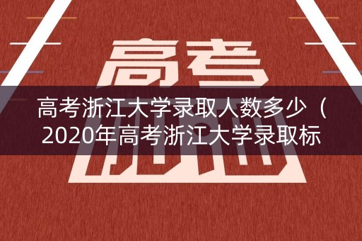 高考浙江大学录取人数多少（2020年高考浙江大学录取标准）