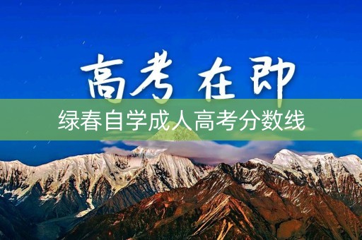 绿春自学成人高考分数线