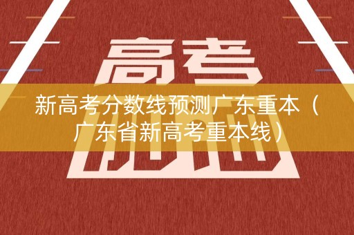 新高考分数线预测广东重本（广东省新高考重本线）
