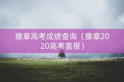 豫章高考成绩查询（豫章2020高考喜报）