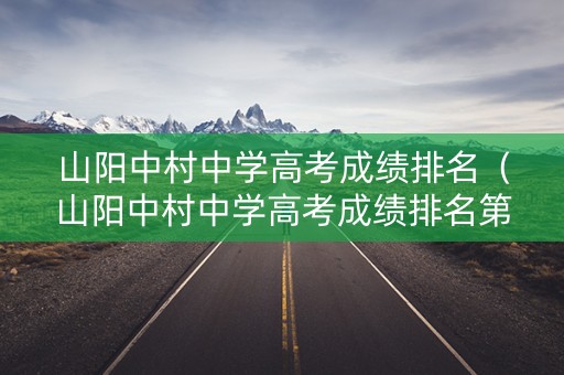 山阳中村中学高考成绩排名（山阳中村中学高考成绩排名第几）