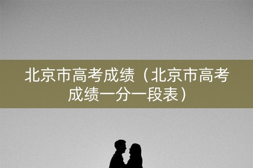北京市高考成绩（北京市高考成绩一分一段表）
