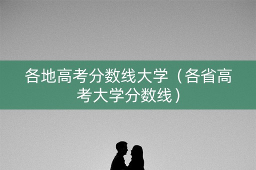 各地高考分数线大学（各省高考大学分数线）