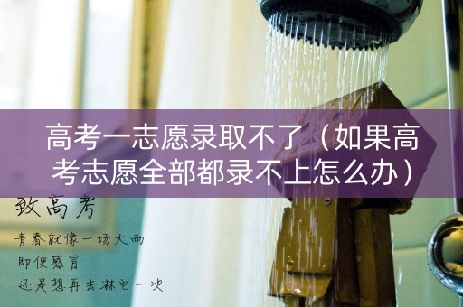 高考一志愿录取不了（如果高考志愿全部都录不上怎么办）