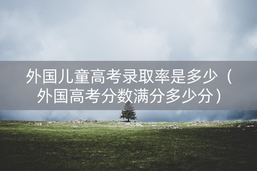外国儿童高考录取率是多少（外国高考分数满分多少分）