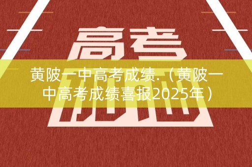 黄陂一中高考成绩.（黄陂一中高考成绩喜报2025年）