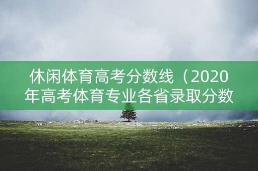 休闲体育高考分数线（2020年高考体育专业各省录取分数线）