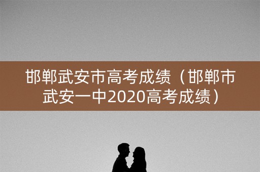 邯郸武安市高考成绩（邯郸市武安一中2020高考成绩）