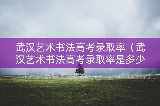 武汉艺术书法高考录取率（武汉艺术书法高考录取率是多少）