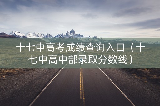 十七中高考成绩查询入口（十七中高中部录取分数线）