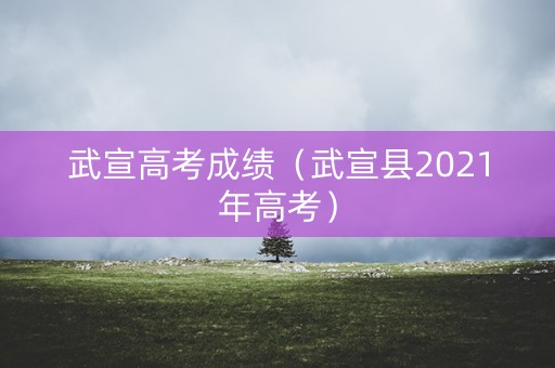 武宣高考成绩（武宣县2021年高考）