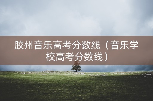 胶州音乐高考分数线（音乐学校高考分数线）