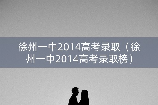 徐州一中2014高考录取（徐州一中2014高考录取榜）