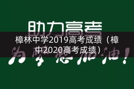 樟林中学2019高考成绩（樟中2020高考成绩）