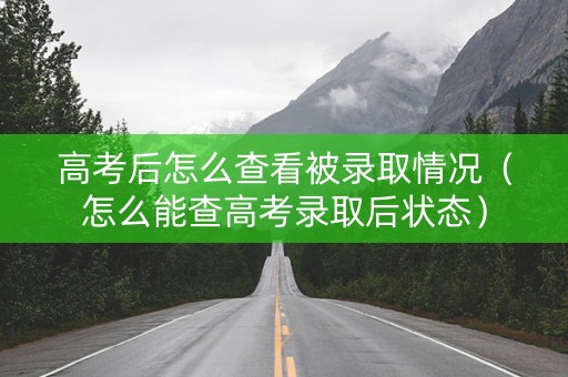 高考后怎么查看被录取情况（怎么能查高考录取后状态）