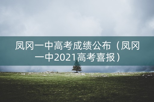 凤冈一中高考成绩公布（凤冈一中2021高考喜报）