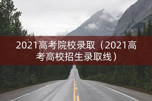2021高考院校录取（2021高考高校招生录取线）