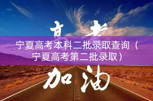 宁夏高考本科二批录取查询（宁夏高考第二批录取）