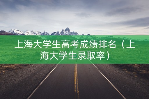 上海大学生高考成绩排名（上海大学生录取率）