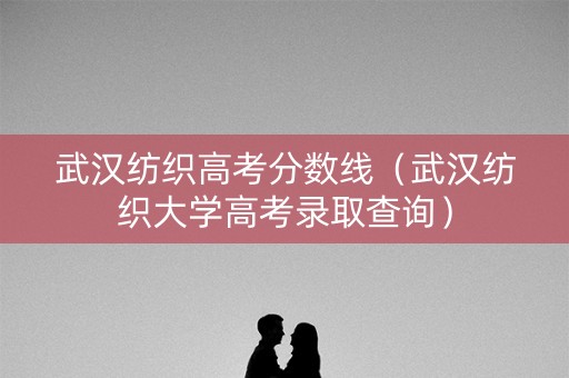 武汉纺织高考分数线（武汉纺织大学高考录取查询）