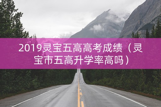 2019灵宝五高高考成绩（灵宝市五高升学率高吗）