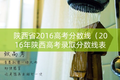 陕西省2016高考分数线（2016年陕西高考录取分数线表）