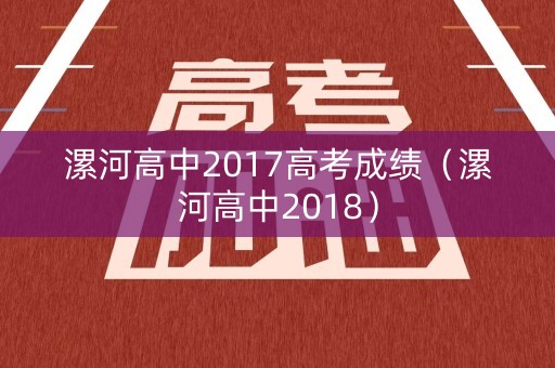 漯河高中2017高考成绩（漯河高中2018）